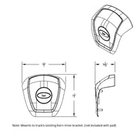 United Pacific - Chrome Steering Wheel Horn Pad For 2012-2021 Peterbilt 579
