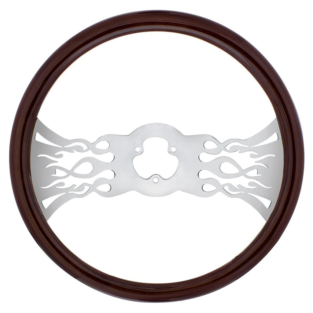 United Pacific - 18" Wood Steering Wheel (Inferno)