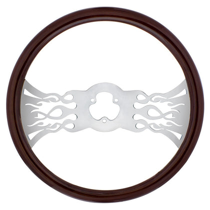 United Pacific - 18" Wood Steering Wheel (Inferno)