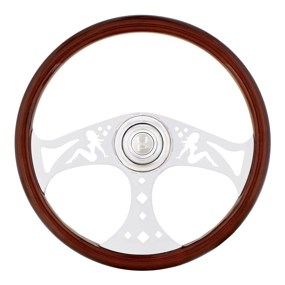 United Pacific - 18" Lady Steering Wheel With Hub & Horn Kit (Freightliner 1989-July 2006)