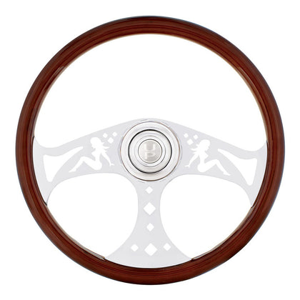 United Pacific - 18" Lady Steering Wheel With Hub & Horn Kit (Freightliner 1989-July 2006)
