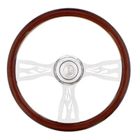 United Pacific - 18" Flame Steering Wheel With Hub & Horn Kit (Freightliner 1989-July 2006)