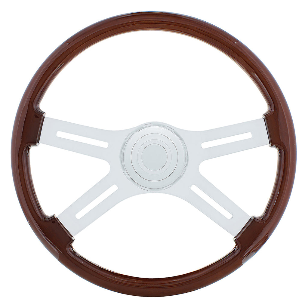 United Pacific - 18" 4 Spoke Steering Wheel With Hub & Horn Kit (International)