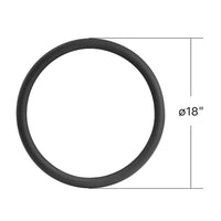 United Pacific - 18" Black Leather Replacement Rim For United Pacific Leather Rim Steering Wheels