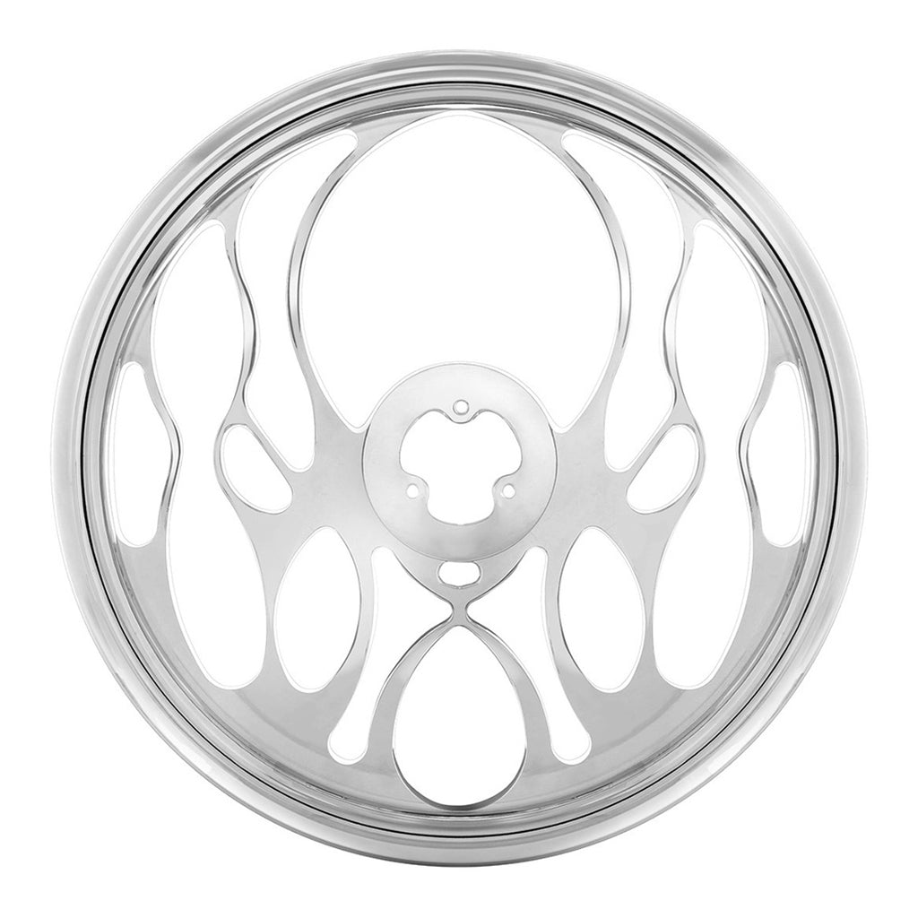 United Pacific - 18" Chrome Aluminum "Blaze" Style Steering Wheel