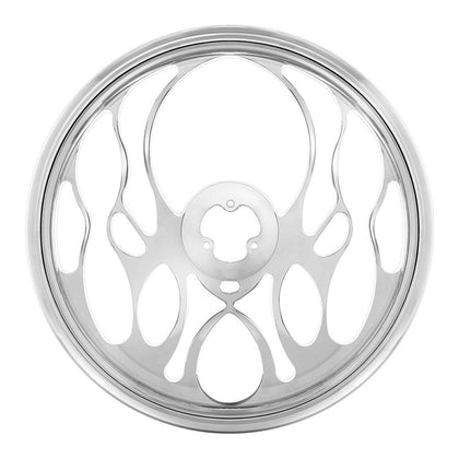 United Pacific - 18" Chrome Aluminum "Blaze" Style Steering Wheel