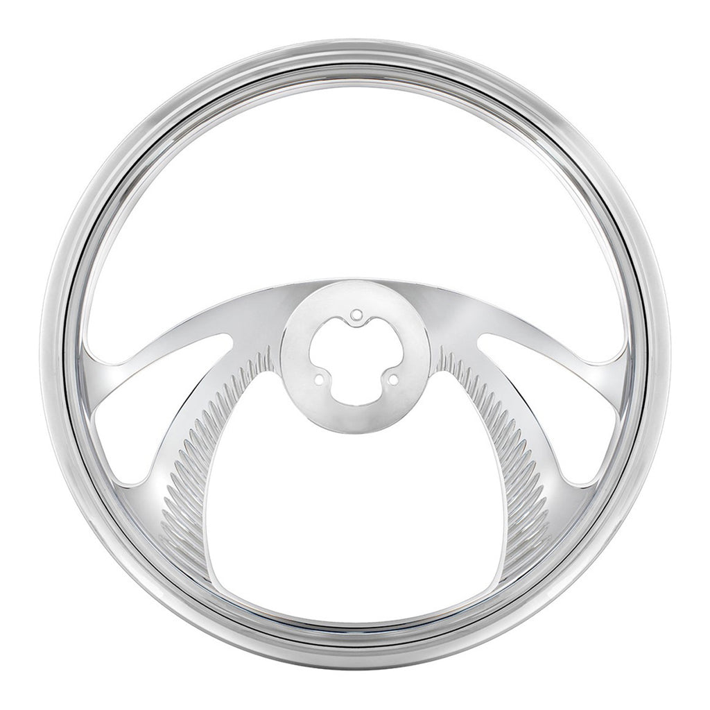 United Pacific - 18" Chrome Aluminum "Scorpion" Style Steering Wheel