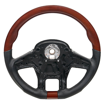 18" "YourGrip" Leather And Wood Steering Wheel For 2012-2021 Peterbilt 579 & 2013-2021 Kenworth T680