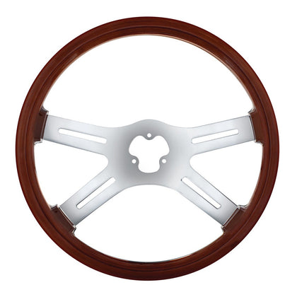 United Pacific - 18" Chrome 4 Spoke Steering Wheel