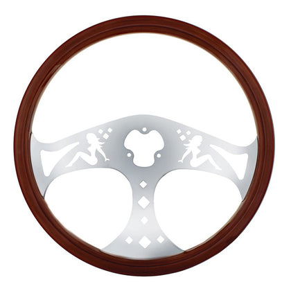 United Pacific - 18" Chrome Lady Steering Wheel