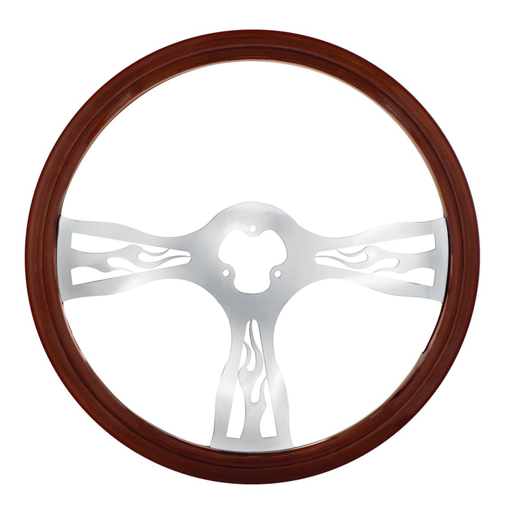 United Pacific - 18" Chrome Flame Steering Wheel