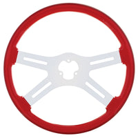United Pacific - 18" Color 4 Spoke Steering Wheel (Electric Blue or Indigo Red)