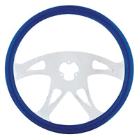 United Pacific - 18" Color Boss Steering Wheel (Electric Blue or Indigo Red)