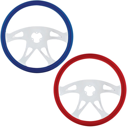 United Pacific - 18" Color Boss Steering Wheel (Electric Blue or Indigo Red)