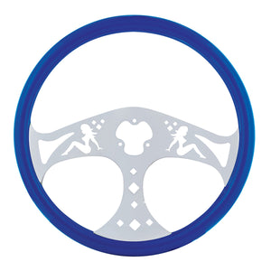 United Pacific - 18" Color Lady Steering Wheel Only (Electric Blue or Indigo Red)