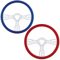 United Pacific - 18" Color Flame Steering Wheel (Electric Blue or Indigo Red)