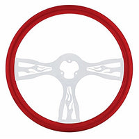 United Pacific - 18" Color Flame Steering Wheel (Electric Blue or Indigo Red)