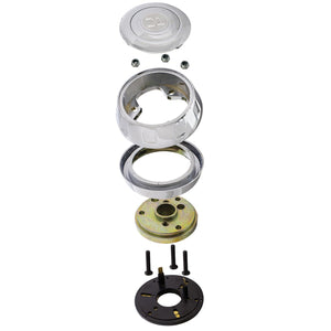 Chrome Steering Wheel Hub & Horn Button Kit For 1997-2001 Kenworth Trucks