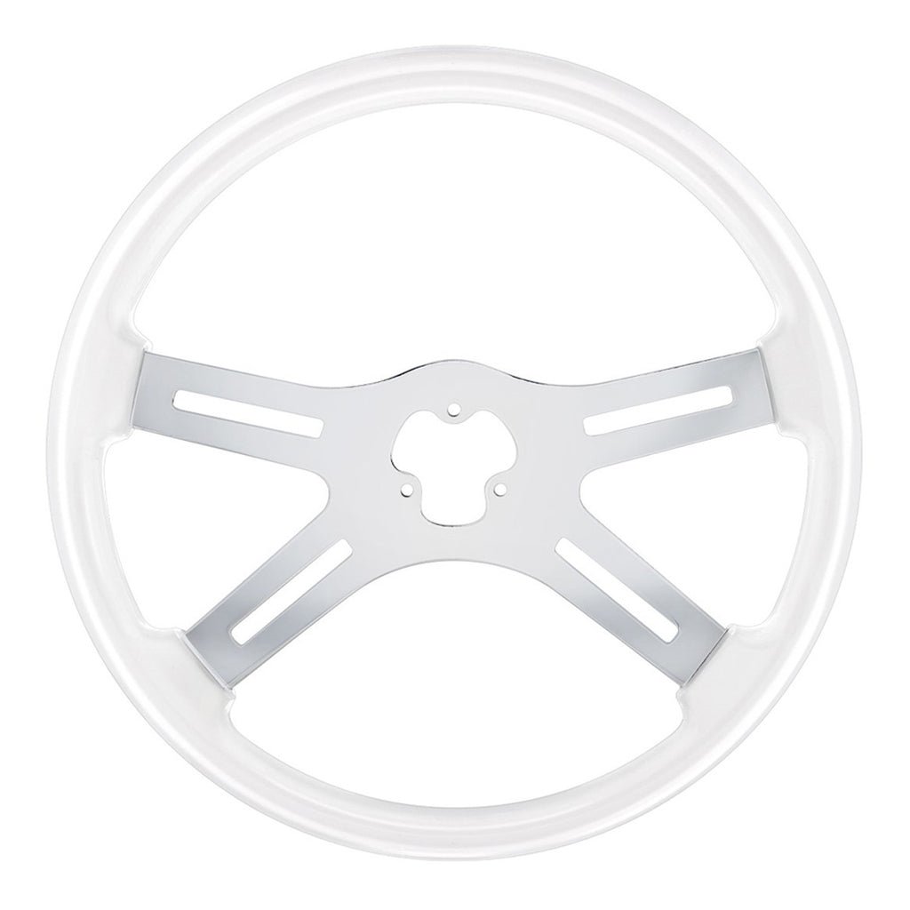 United Pacific - 18" 4 Spoke Steering Wheel (Glacier White)