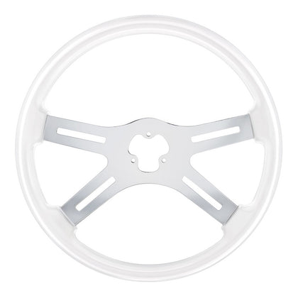 United Pacific - 18" 4 Spoke Steering Wheel (Glacier White)