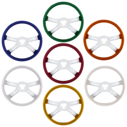 United Pacific - 18" Vibrant Color 4 Spoke Steering Wheel (Various Colors)