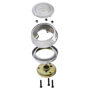 Chrome Steering Wheel Hub & Horn Button Kit For Kenworth (1995-1997) & Peterbilt (1993-1998)