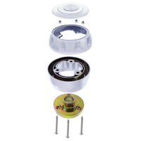 Chrome Steering Wheel Hub & Horn Button Kit For 2014-2025 Kenworth T680 & Peterbilt 579