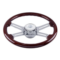 Chrome Steering Wheel Hub & Horn Button Kit For 2014-2025 Kenworth T680 & Peterbilt 579