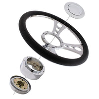 United Pacific - Chrome Billet Style Aluminum Horn Button