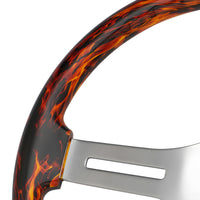 United Pacific - 18" Flame Steering Wheel With Matching Flame Bezel