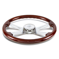 United Pacific - 18" 4 Spoke Steering Wheel With Chrome Horn Bezel And Horn Button