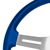 18" 4 Spoke Steering Wheel With Color Matching Horn Bezel (Electric Blue or Indigo Red)