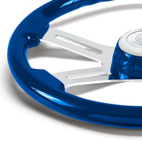 18" 4 Spoke Steering Wheel With Color Matching Horn Bezel (Electric Blue or Indigo Red)