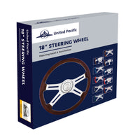 18" 4 Spoke Steering Wheel With Color Matching Horn Bezel (Electric Blue or Indigo Red)