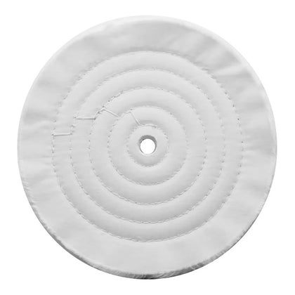 United Pacific - 6" or 8" White Soft Muslin Buff - 1/2" Arbor