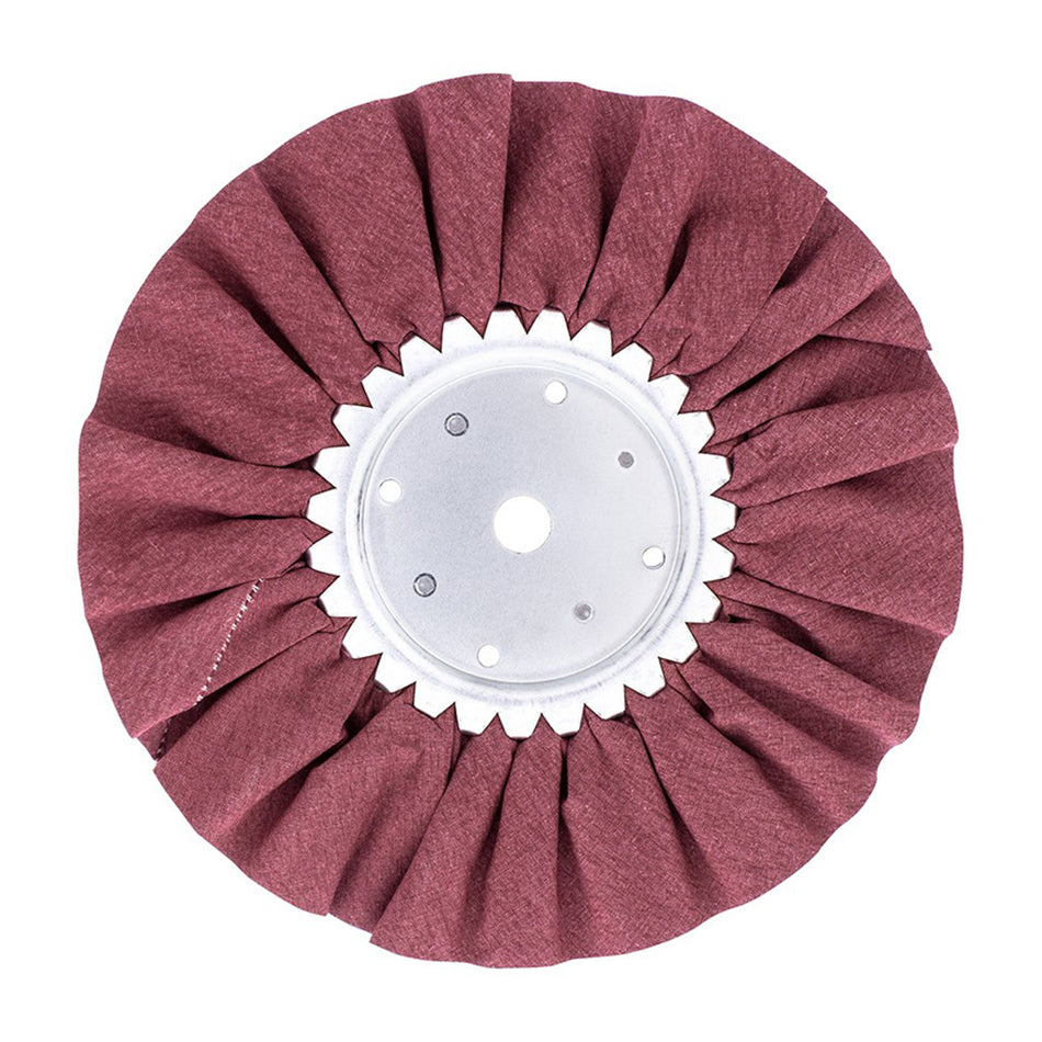 United Pacific - 6" Red or White Treated Airway Buff - 5/8" & 1/2" Arbor