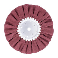 United Pacific - 6" Red or White Treated Airway Buff - 5/8" & 1/2" Arbor