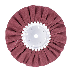 United Pacific - 6" Red or White Treated Airway Buff - 5/8" & 1/2" Arbor