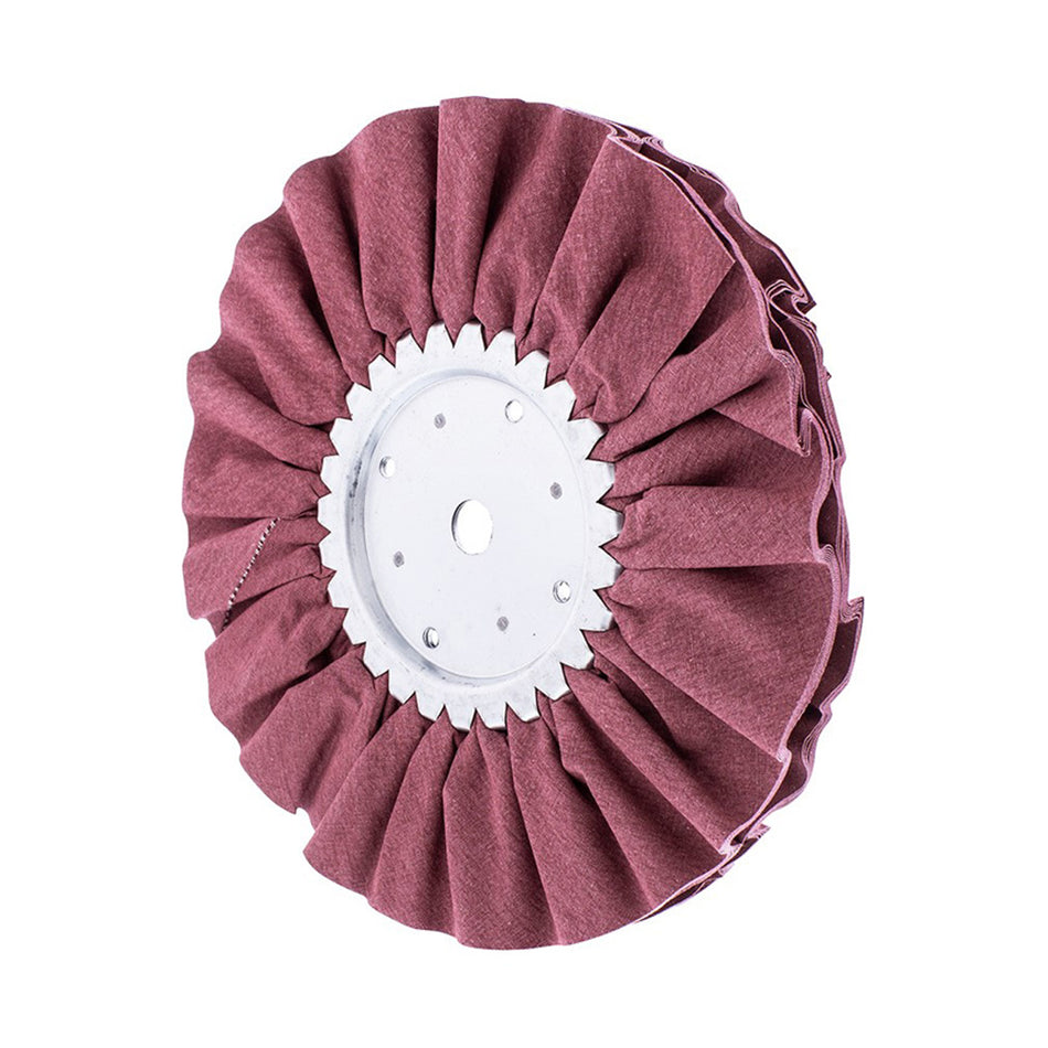 United Pacific - 6" Red or White Treated Airway Buff - 5/8" & 1/2" Arbor