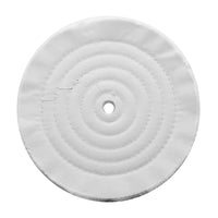 United Pacific - 8" White Soft Muslin Buff - 1/8" or 5/8" Arbor
