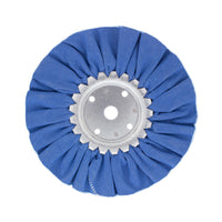 United Pacific - 6" Blue Treated Airway Buff - 5/8" & 1/2" Arbor