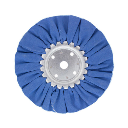 United Pacific - 6" Blue Treated Airway Buff - 5/8" & 1/2" Arbor