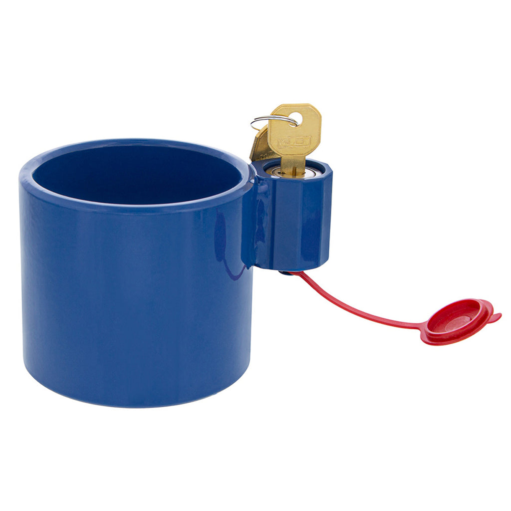 United Pacific - Heavy Duty Steel Blue King Pin Lock For 2" Diameter Kingpin