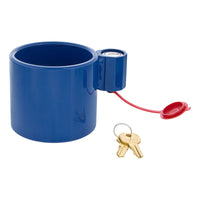 United Pacific - Heavy Duty Steel Blue King Pin Lock For 2" Diameter Kingpin