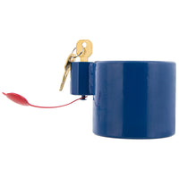 United Pacific - Heavy Duty Steel Blue King Pin Lock For 2" Diameter Kingpin