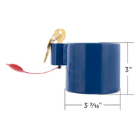 United Pacific - Heavy Duty Steel Blue King Pin Lock For 2" Diameter Kingpin