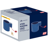 United Pacific - Heavy Duty Steel Blue King Pin Lock For 2" Diameter Kingpin