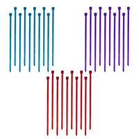 United Pacific - 4" Nylon Cable Zip Ties - Blue, Purple or Red (10-Pack)