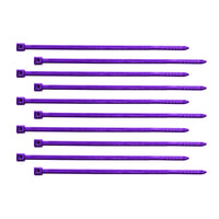United Pacific - 4" Nylon Cable Zip Ties - Blue, Purple or Red (10-Pack)