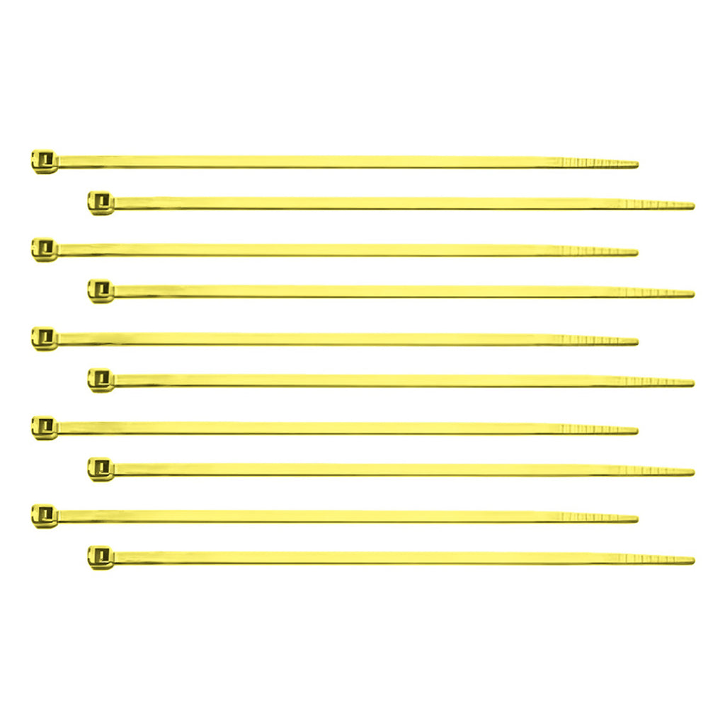 United Pacific - 6" Nylon Cable Zip Ties - Brass, Blue, Green, Purple or Red (10-Pack)